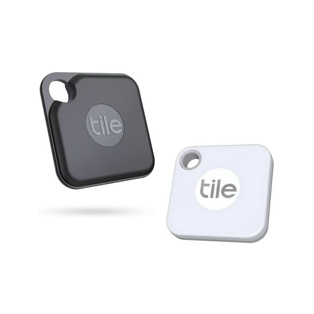Tile Pro Black & Tile Mate White (2020) Combo - High Performance Bluetooth Tracker, Keys Finder and Item Locator for Keys, and More; Up To 400 ft Range, Water Resistance and 1 Year Replaceable Battery