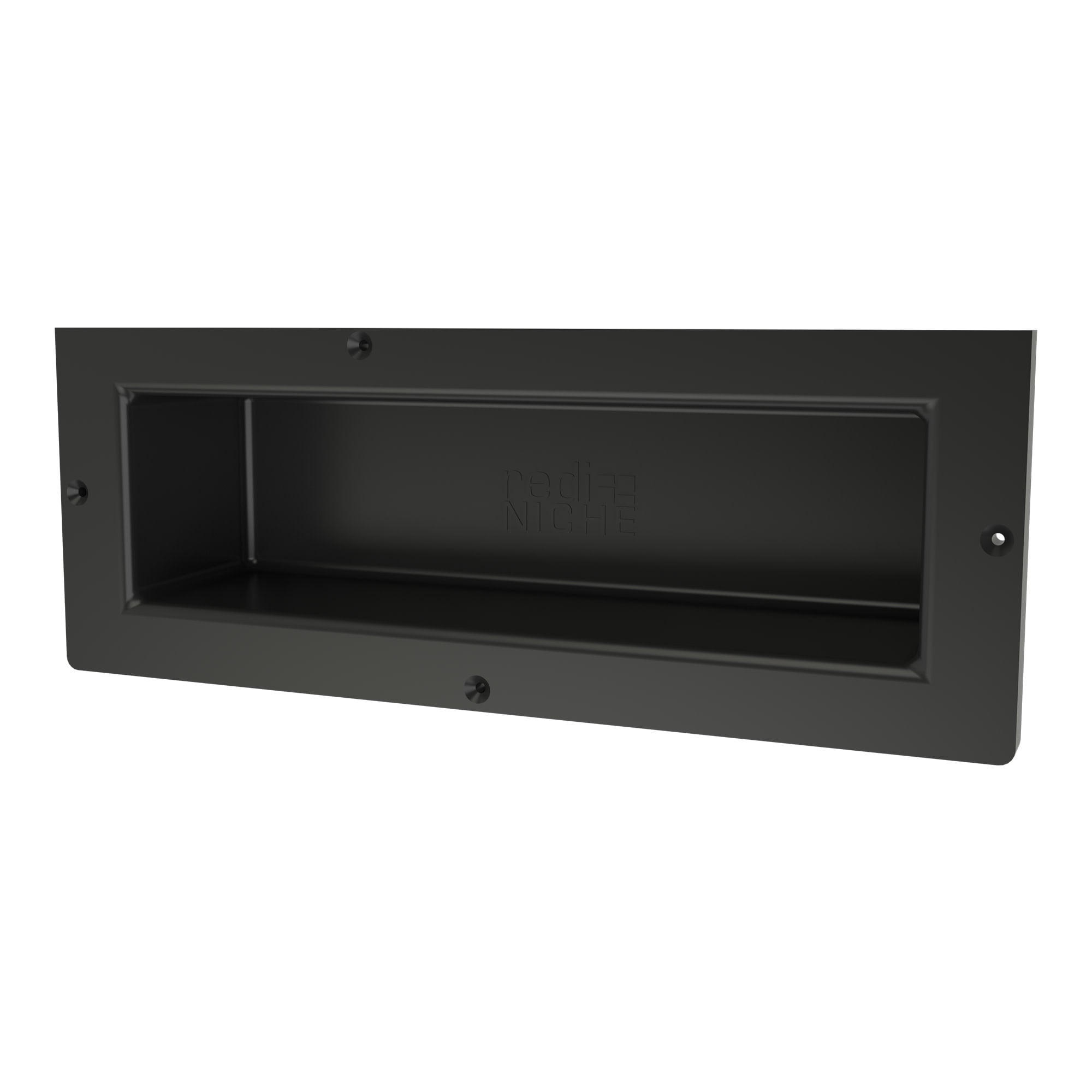 Black Plastic 16'' x 6'' Shower Niche with Recessed Shelf