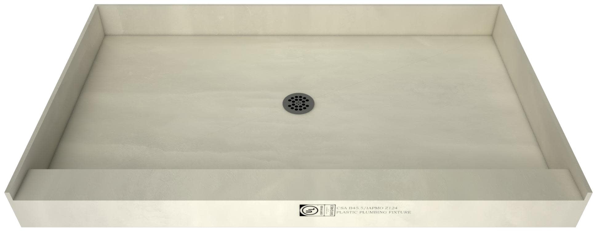 Brushed Nickel 60" x 34" Rectangular Shower Pan Base