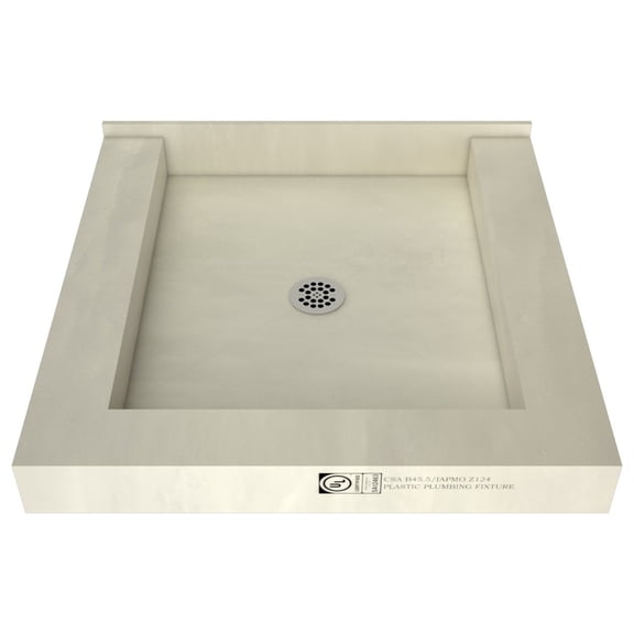 Tile Redi 3636CDT-PVC Redi Base 36" X 36" Square Shower Base - Chrome