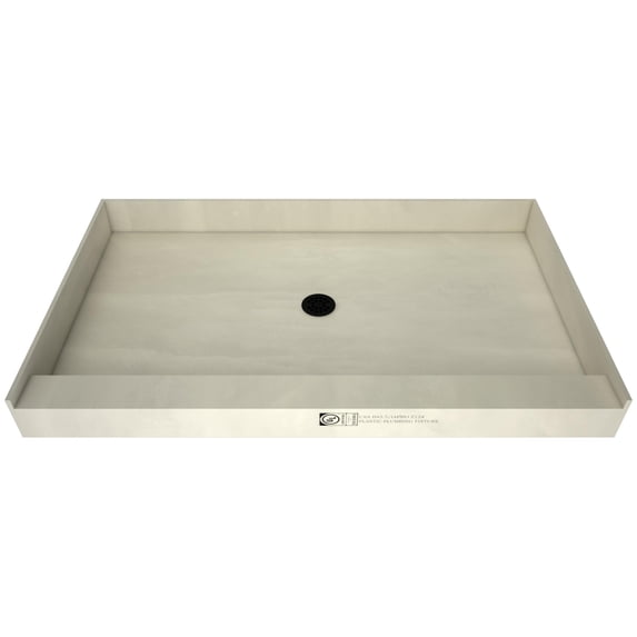 Tile Redi 3760C-Pvc Redi Base 60" X 37" Rectangular Shower Base - Black