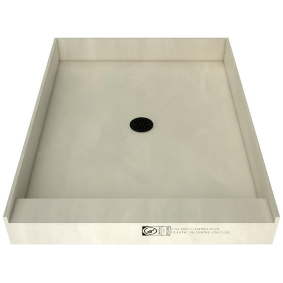 Tile Redi 4837Cpvc Redi Base 37" X 48" Rectangular Shower Base - Black