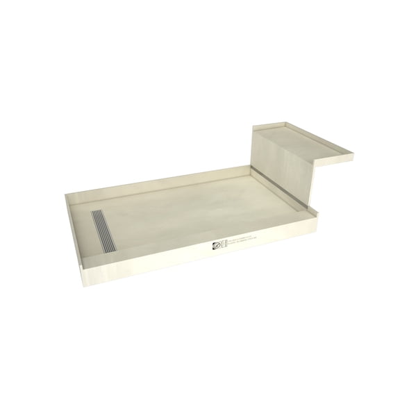 Tile Redi Rt4860l-Rb48-Kit Base'n Bench 72" X 48" Rectangular Shower Base - Chrome