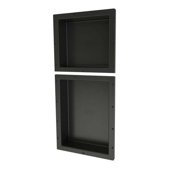 Tile Redi RND1614S-20 Redi Niche 16" x 34" x 4" Double Recessed Shelf Gray
