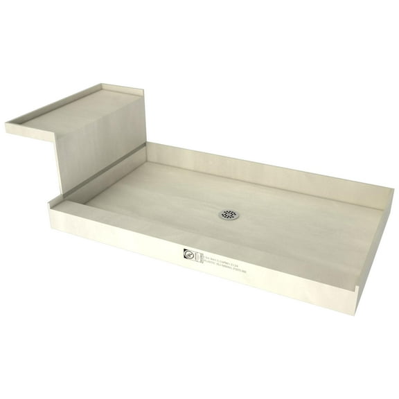 Tile Redi P4848crb48kit Base'n Bench 60" X 48" Rectangular Shower Base - Chrome