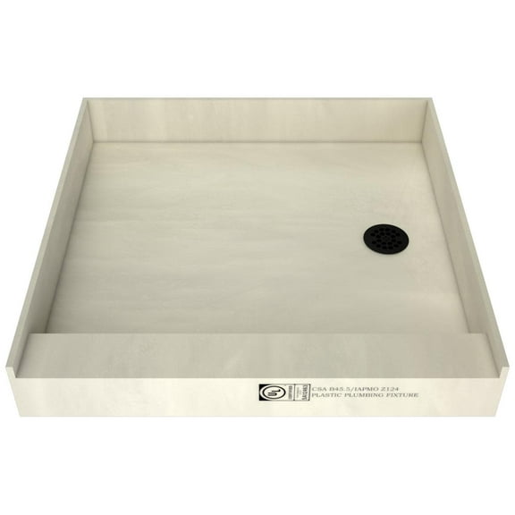 Tile Redi P4848rpvc Redi Base 48" X 48" Square Shower Base - Black
