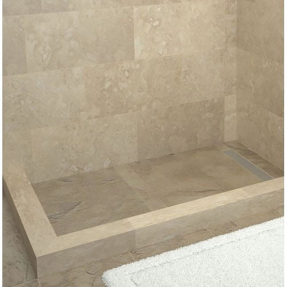 Tile Redi Plank Pitch Double Threshold Shower Base with Drain Cover