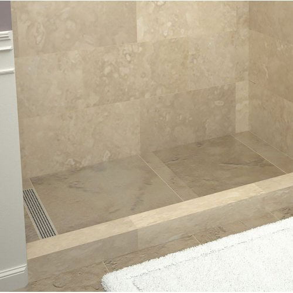 Tile Redi Plank Pitch Single Threshold Shower Base with Drain Grate ...