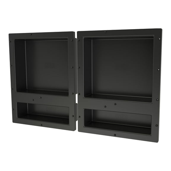 Tile Redi USA RNQH1620D-20D Redi Niche Quad Shelf with 6 H Inner Shelf & 16 W Divider, 32 W x 20 H