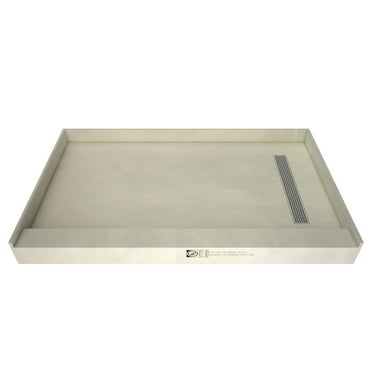 Tile Redi Rt3048r-Pvc-Sq Redi Trench 30" X 48" Rectangular Shower Base - Chrome