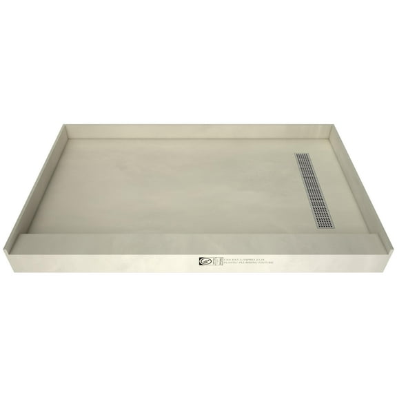 Tile Redi Rt3248r-Pvc Redi Trench 48" X 32" Rectangular Shower Base - Chrome