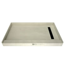 Tile Redi Rt3260r-Pvc-2.5 Redi Trench 60" X 32" Rectangular Shower Base - Grey w/ Matte
