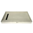 thumbnail image 1 of Tile Redi Rt3448l-Pvc Redi Trench 48" X 34" Rectangular Shower Base - Grey w/ Matte Black, 1 of 7