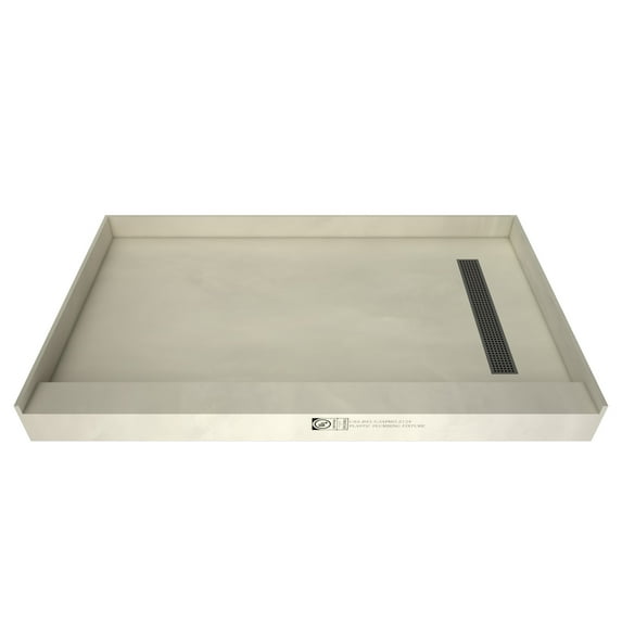 Tile Redi Rt3642r-Pvc-Sq Redi Trench 36" X 42" Rectangular Shower Base - Nickel