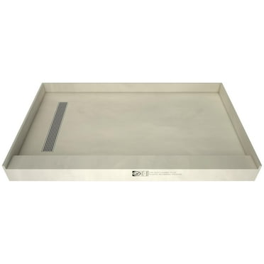 Tile Redi Rt3648l-Pvc Redi Trench 48" X 36" Rectangular Shower Base - Chrome