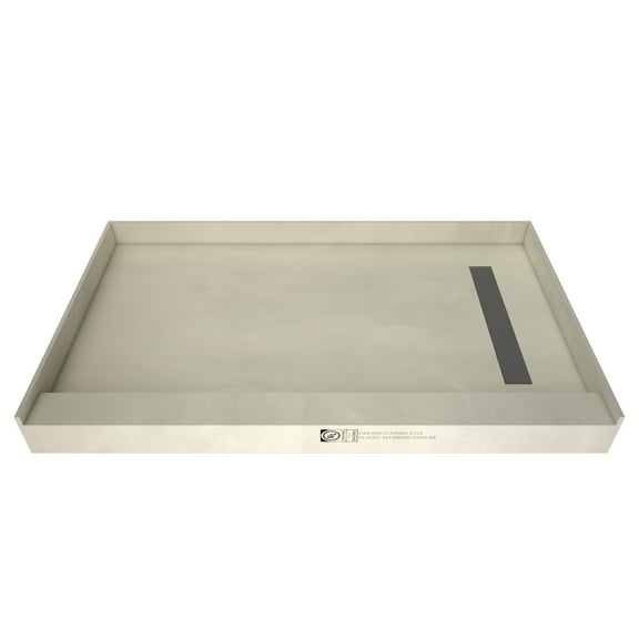 Tile Redi RT3660R-PVC-TBN Redi Trench 60" X 36" Rectangular Shower Base - Tileable