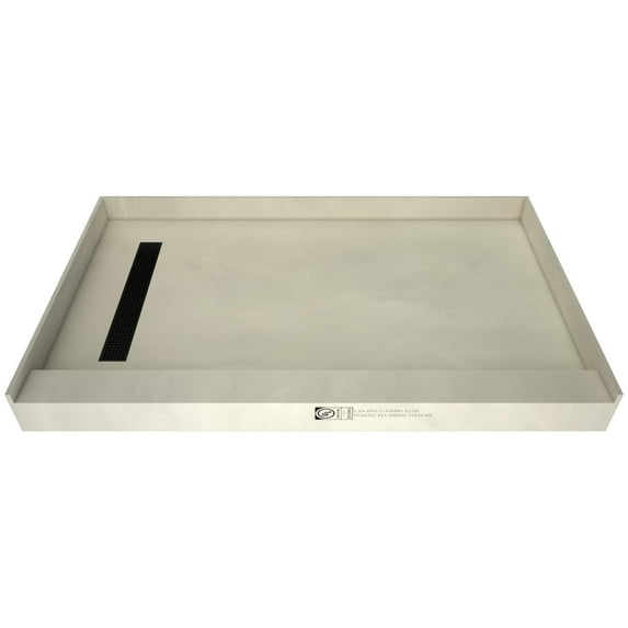 Tile Redi Rt3760lpvc Redi Trench 60" X 37" Rectangular Shower Base - Black