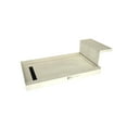 thumbnail image 1 of Tile Redi Rt4248l-Rb42-Kit Base'n Bench 60" X 42" Rectangular Shower Base - Grey w/ Matte, 1 of 7
