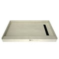 thumbnail image 1 of Tile Redi Rt4260r-Pvc Redi Trench 60" X 42" Rectangular Shower Base - Grey w/ Matte Black, 1 of 7
