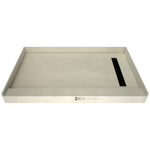 Tile Redi RT4272RPVCMB Redi Trench 72" X 42" Rectangular Shower Base - Black