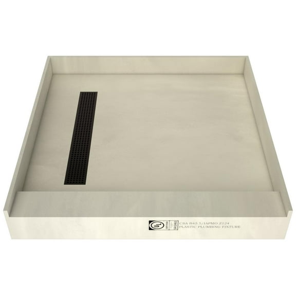 Tile Redi Rt4848lpvc Redi Trench 48" X 48" Square Shower Base - Bronze