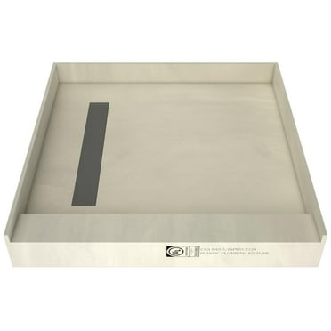 Tile Redi Rt4848lpvcs Redi Trench 48" X 48" Square Shower Base - Nickel