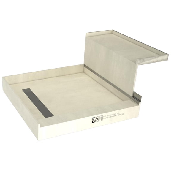 Tile Redi Rt4848lrb48kit Base'n Bench 60" X 48" Rectangular Shower Base - Tileable