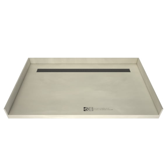 Tile Redi RT3860CBFB-PVC-SQBN Redi Trench 38" X 60" Rectangular Barrier Free Shower Base -