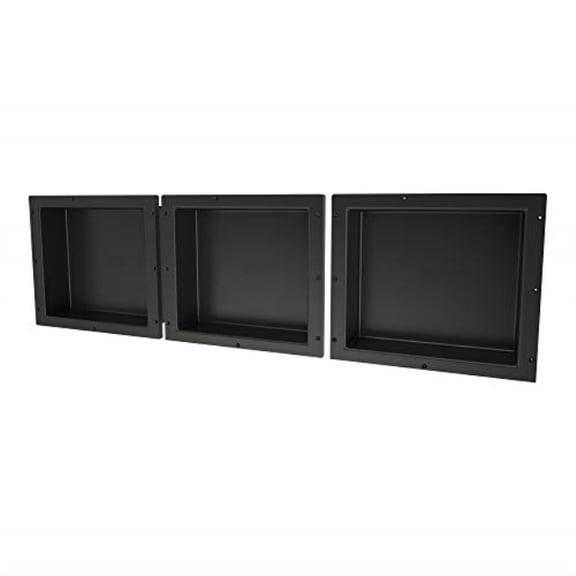 Tile Redi USA RNTH1614S-14-14 Niche Triple Shower Shelf 48 W x 14 H Black