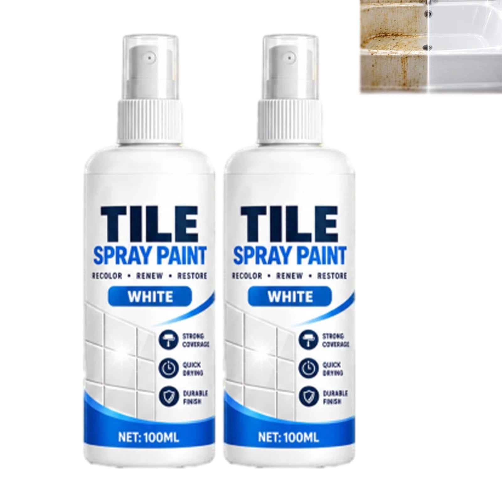 Wlmart Signs Tile Refinishing Spray Paint, Tile Refinishing Paint, 100ml 3 Colors ...