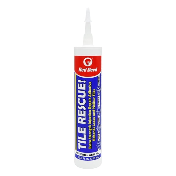 Tile Rescue Injection Repair Adhesive 10.5 oz. Tube for Loose & Hollow Tile, Marble, Stone & Wood Floors. For Best Results Use The Proven Power of a Caulk Gun