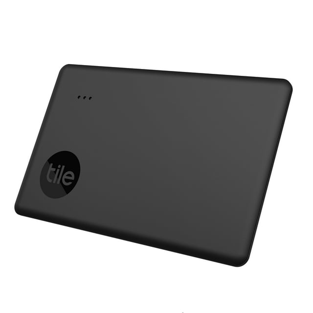 Tile Slim (2022) 1 Pack Black Thin Bluetooth Tracker, Wallet