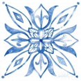 thumbnail image 1 of Tile Stencil II Blue Poster Print by Anne Tavoletti (12 x 12), 1 of 2