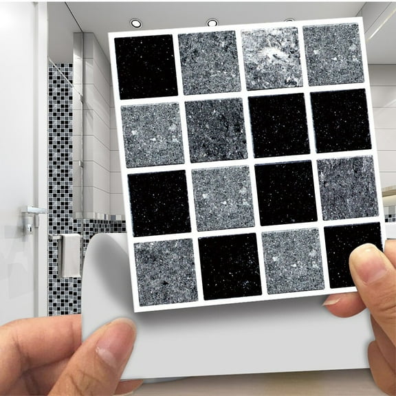 Tile Sticker Mosaic Oil Proof Self Adhesive Set Vinyl Bathroom Decoration