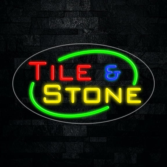 Tile & Stone LED Neon Sign 28"L x 16"H #34562