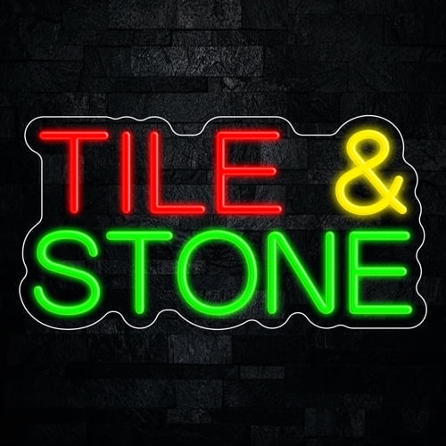 Tile & Stone Neon LED Sign 19"L x 10"H #32810