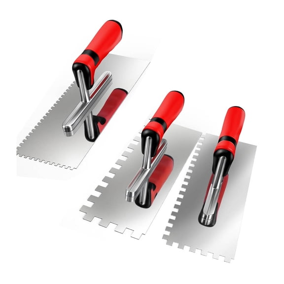 Tile Tools Set, Tile Trowel, Notched Trowel, Grout Trowel, Grout Float Sponge for Tiling Installation Grouting, Tile Mortar Trowel