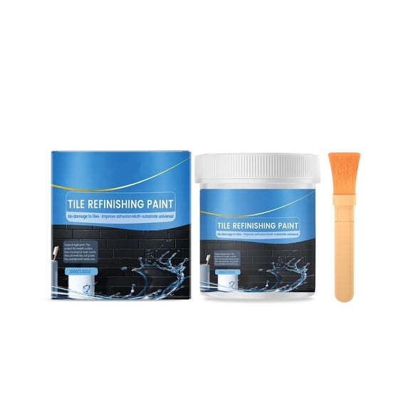 Tile and Tub Refinishing Paint Kit, Waterproof Scratch-Resistant Repair Coating, All-in-One Porcelain and Ceramic Tile Paint for Bathtub, Shower and Bathroom Sink Renovation