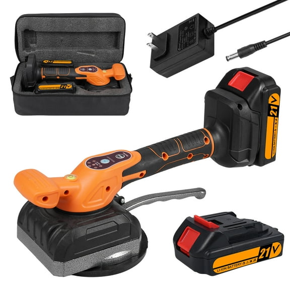 Tile Vibration Levelling Machine 21V Tile Tiling Tool With 5 Adjustable Speed High Loading Capacity Wall Floor Tiles Laying Vibrating Tool Enlarged Suction Cup With Bubble Leveler