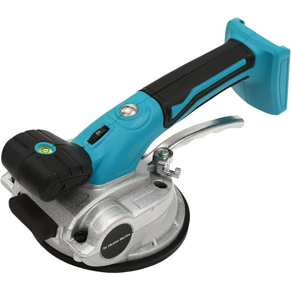 Tile Vibration Machine 6 Speeds Adjustable Hand-held Suction Cup Tile Vibrating Tool Automatic Leveling Tile Vibrator with 2 Batteries and Storage Box