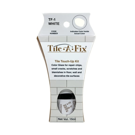 Tile-a-Fix Tile Touch up Repair Glaze - White - TF-1 (Floor Tiles)