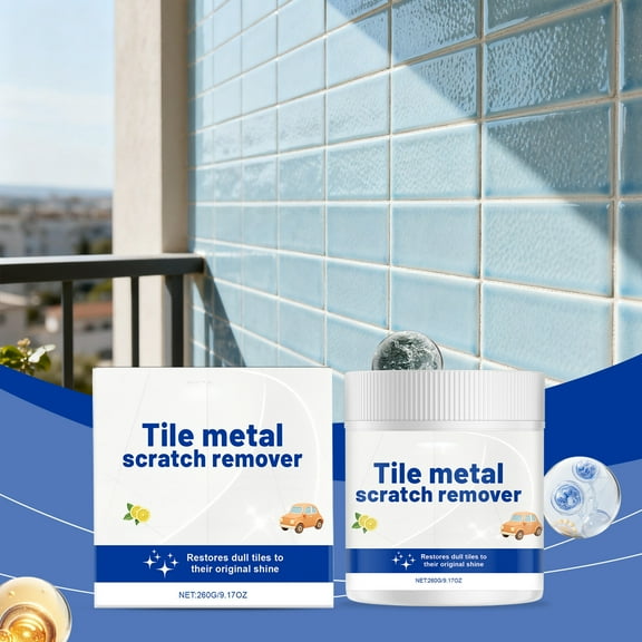 Tile and Grout Scratch Cleaner and Brightener - Removes Stains and Restores Shine on Ceramic and Porcelain - Safe for Sealed Surfaces - 3.4 fl oz