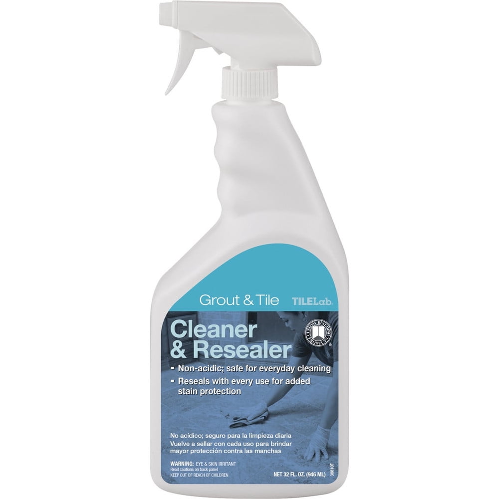 TileLab Clear Grout and Tile Cleaner and Resealer, 1 qt
