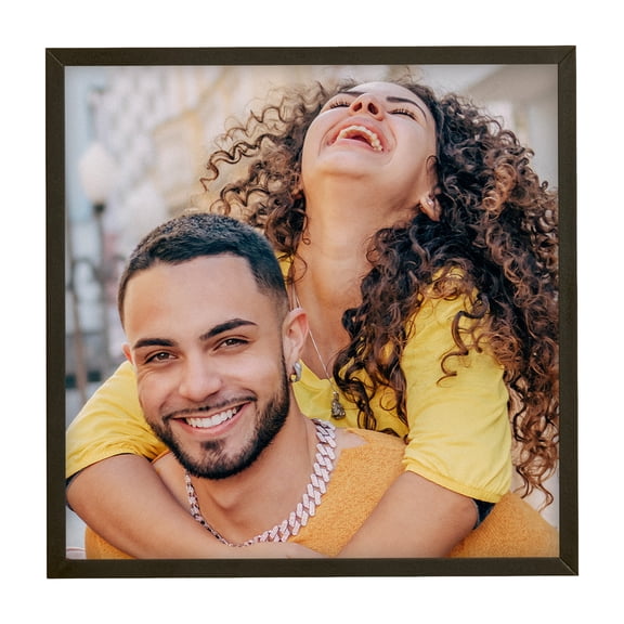 TilePix Mini 6x6 Black Photo Frame - Customizable Magnetic Frame for Gallery Wall, Nail-Free Hanging Photo Tile