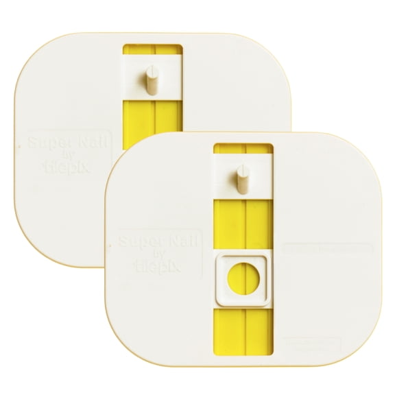 TilePix Supernail Adhesive Picture Hanger 2-Pack – Nail-Free Adjustable Wall Hook, Damage-Free Hanging for Frames, Holds 3 lbs.