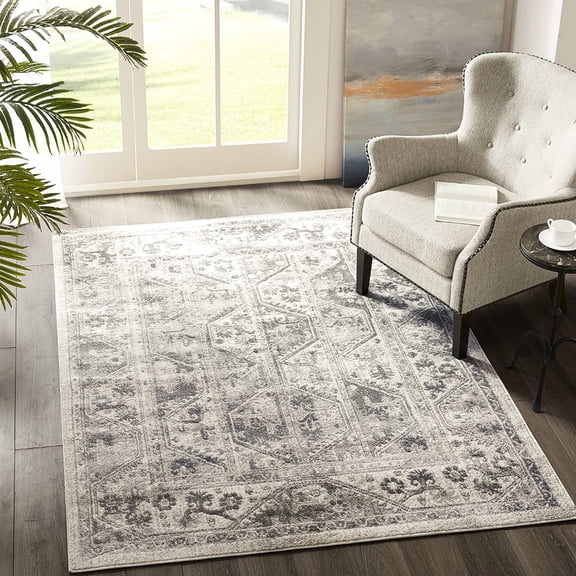 Tiled Border Area Rug - Ideal for Decorating Various Rooms