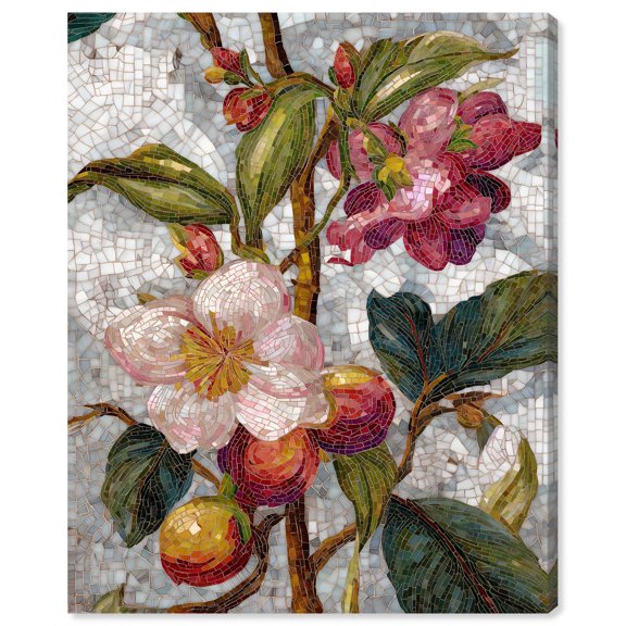 Tiled Garden IV Canvas Print Floral Wall Decor by Art Remedy, Gallery Wrapped, 16 x 20