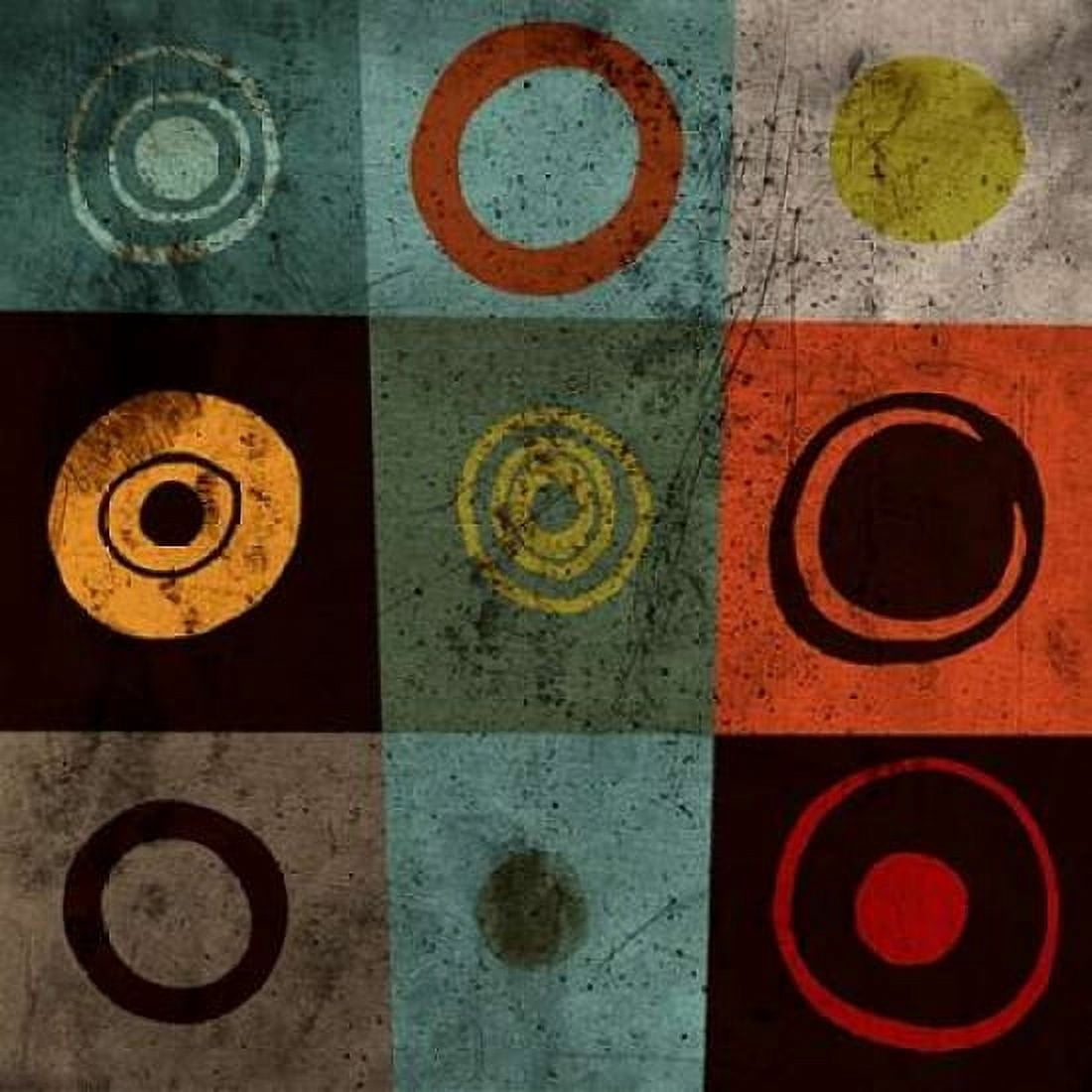 Tiles Circles Canvas Art - GraphINC (24 x 24)