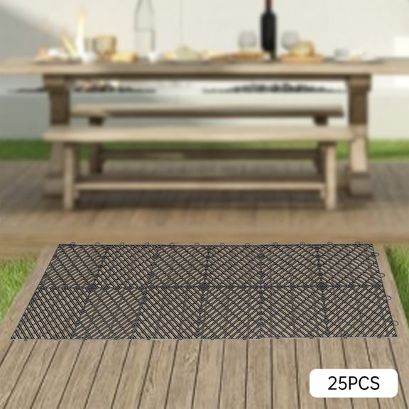 Tiles Interlocking 25PCS Black, Drainage Tiles 12x12x0.5 Inches, Deck Tiles Outdoor Floor Tiles, Outdoor Interlocking Tiles, Deck Flooring for Pool Shower Bathroom Deck Patio Garage