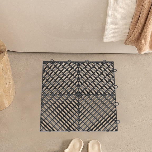 Tiles Interlocking 55 PCS Black, Drainage Tiles 12x12x0.5 Inches, Deck Tiles Outdoor Floor Tiles, Outdoor